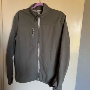 Clique men's S long sleeve full zip jacket. *FLAW READ Seam came loose at cuff